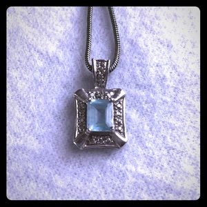 🐦Birthstone necklace(blue topaz)